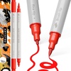 ARTISTRO Black Dual-Tip Acrylic Paint Pens – Set of 2(Red)