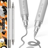 ARTISTRO Black Dual-Tip Acrylic Paint Pens – Set of 2(Silver)