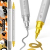 ARTISTRO Black Dual-Tip Acrylic Paint Pens – Set of 2(Silver&Gold)