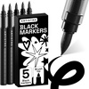 ARTISTRO Black Paint Pens – Jumbo Tips – Set of 5(Black)