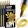 ARTISTRO Black Paint Pens – Jumbo Tips – Set of 5(Gold)