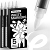 ARTISTRO Black Paint Pens – Jumbo Tips – Set of 5(White)