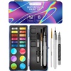 ARTISTRO Metallic Watercolor Paint Set with Palette & Brush Pens – 18 Color(18 colors Portable Travel)