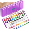 ARTISTRO Metallic Watercolor Paint Set with Palette & Brush Pens – 18 Color(24 colors Portable Travel)