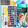 ARTISTRO Metallic Watercolor Paint Set with Palette & Brush Pens – 18 Color(50 Colors Portable Travel)