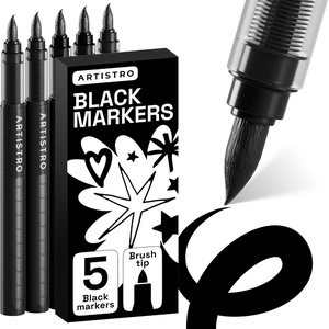 ARTISTRO Black Paint Pens – Jumbo Tips – Set of 5(Black)
